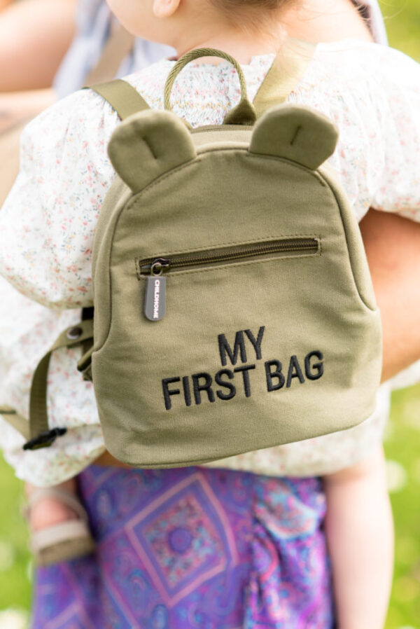 Childhome - Daddy backpack - Canvas khaki - Little Zebra